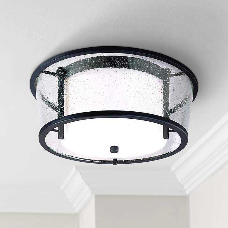 Image 1 Bennington Iron Bronze 15" Wide Ceiling Fixture