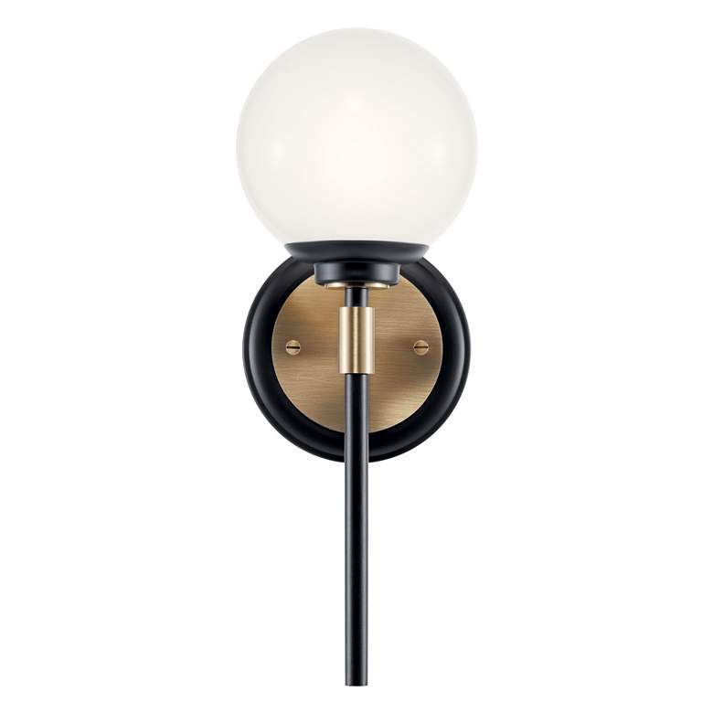 Image 3 Benno 13.75 Inch 1 Light Wall Sconce in Black and Champagne Bronze more views