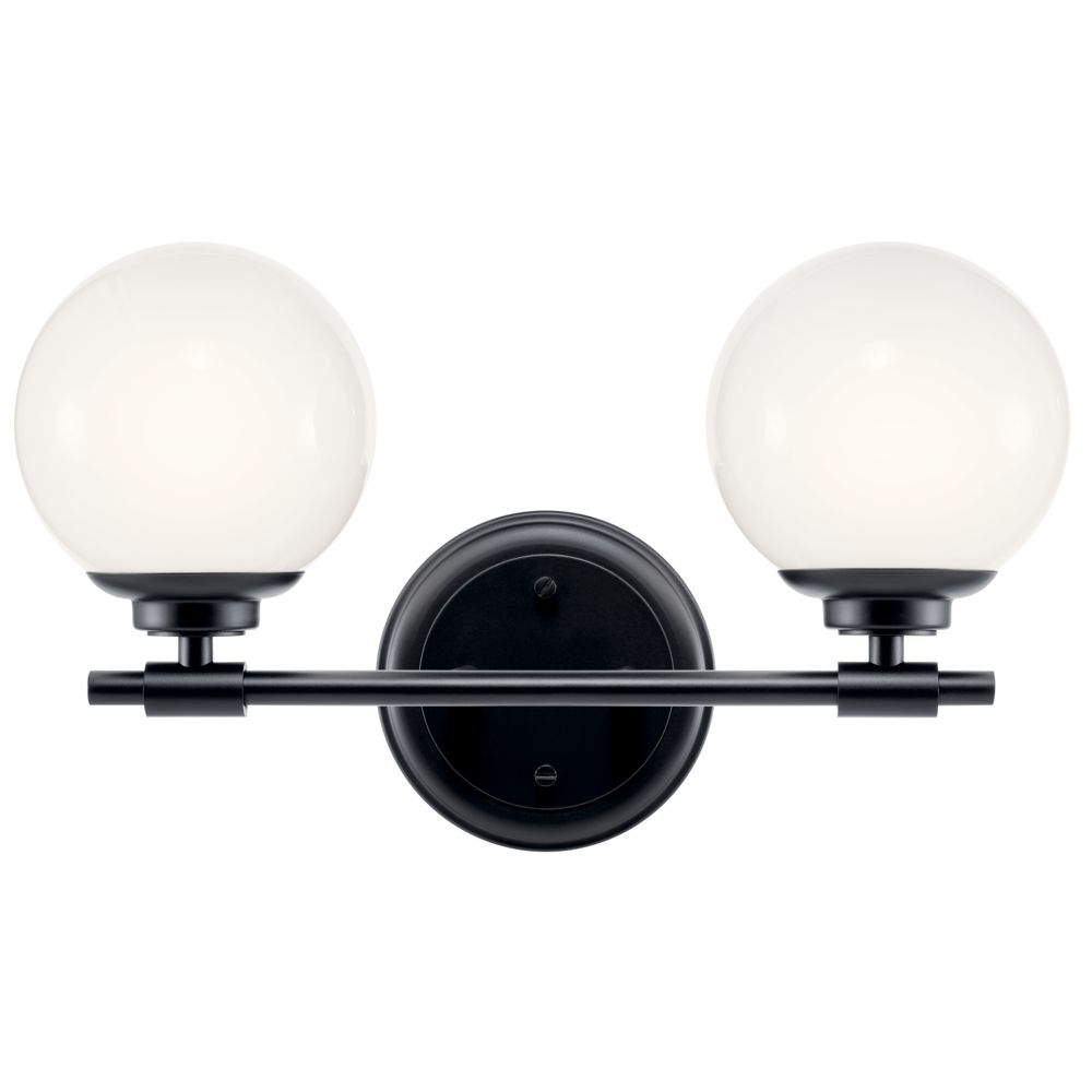 Image 3 Benno 2-in 2-Light Black Industrial Vanity Light more views