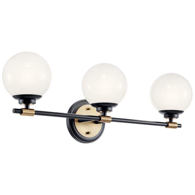 Image 2 Benno 24.5 Inch 3 Light Vanity in Black and Champagne Bronze