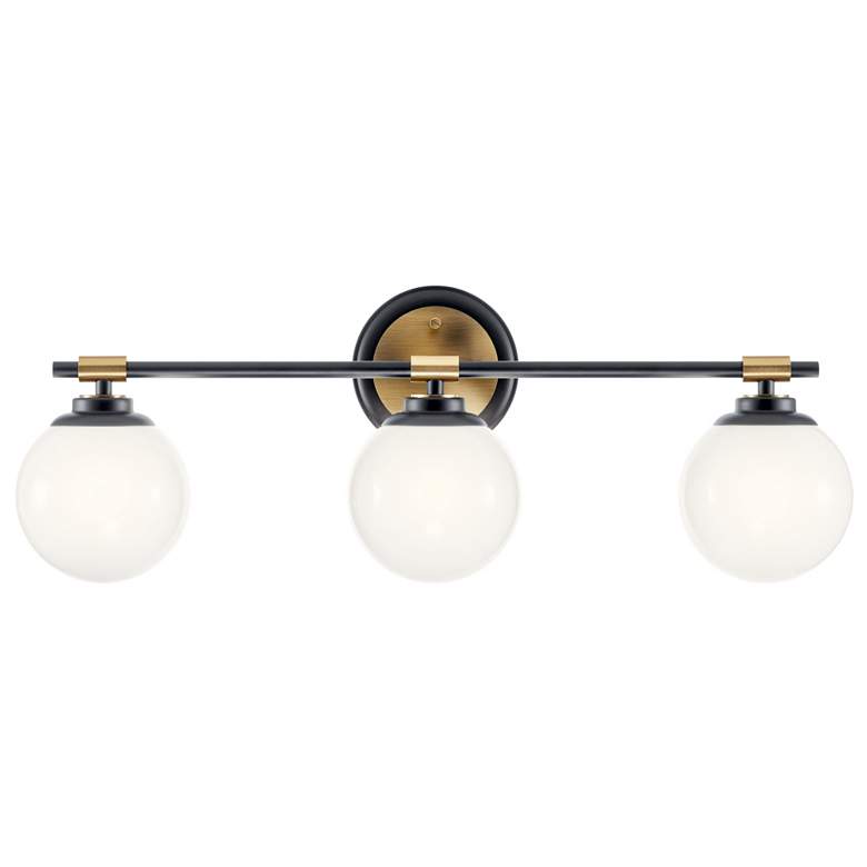 Image 7 Benno 24.5 Inch 3 Light Vanity in Black and Champagne Bronze more views
