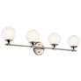 Benno 34 Inch 4 Light Vanity in Polished Nickel and Brushed Nickel