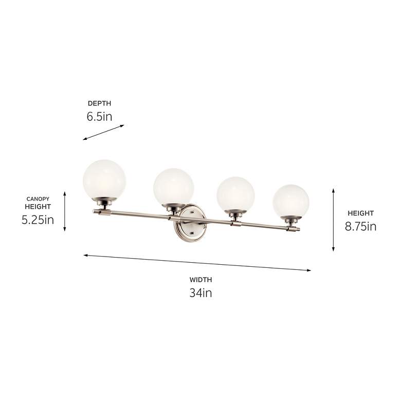 Image 5 Benno 34 Inch 4 Light Vanity in Polished Nickel and Brushed Nickel more views