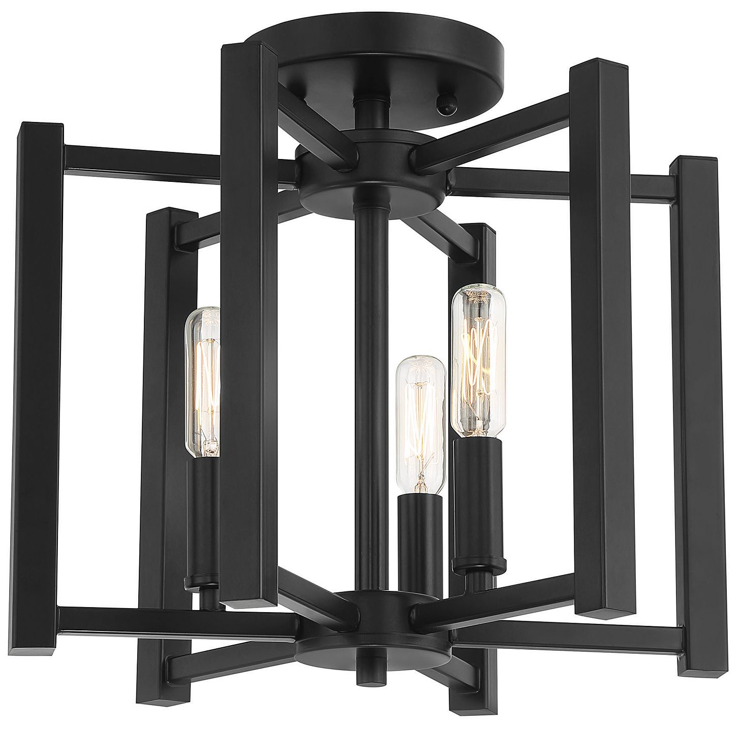 Image 4 Benson 3-Light Ceiling Light in Matte Black more views