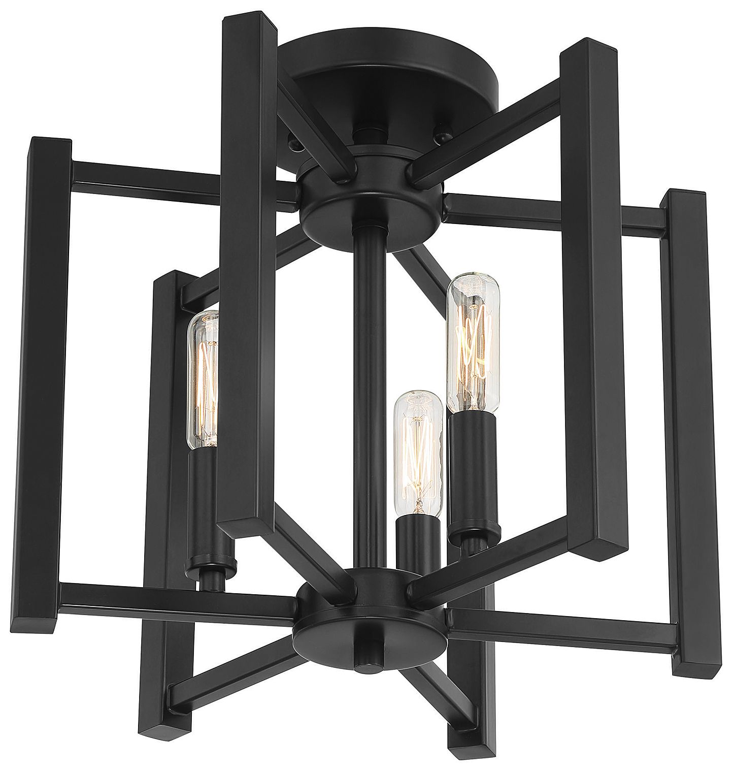 Image 5 Benson 3-Light Ceiling Light in Matte Black more views
