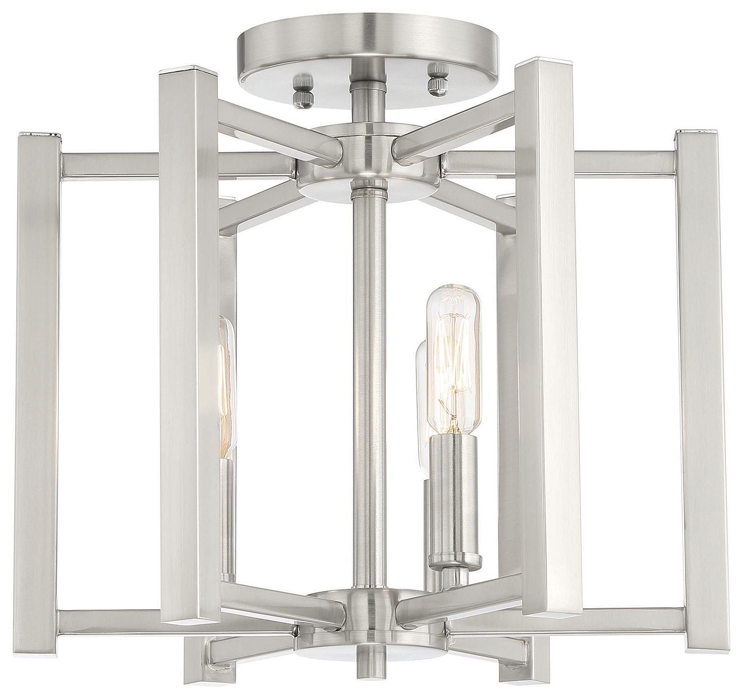 Image 5 Benson 3-Light Ceiling Light in Satin Nickel more views