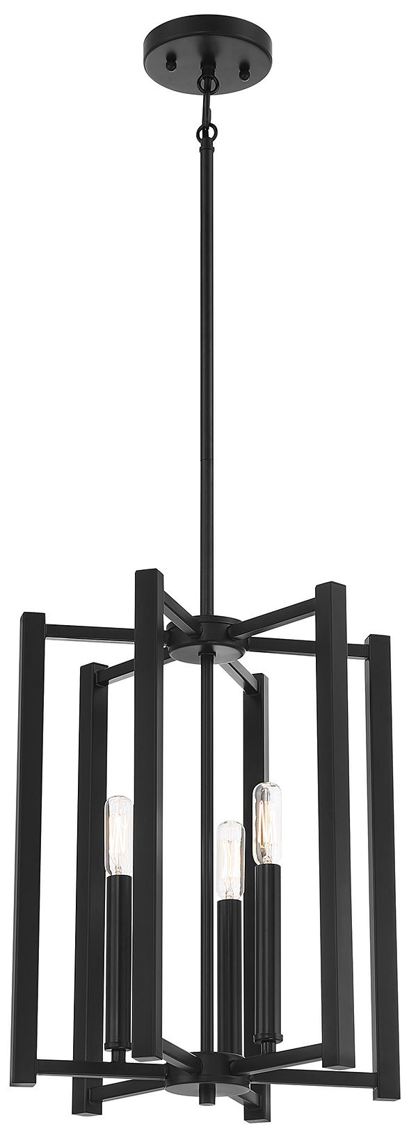Image 3 Benson 3-Light Pendant in Matte Black more views