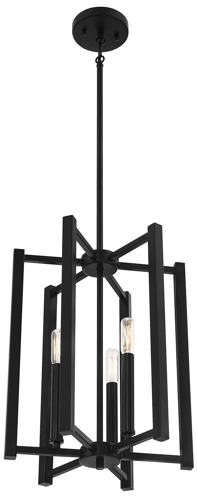 Image 4 Benson 3-Light Pendant in Matte Black more views