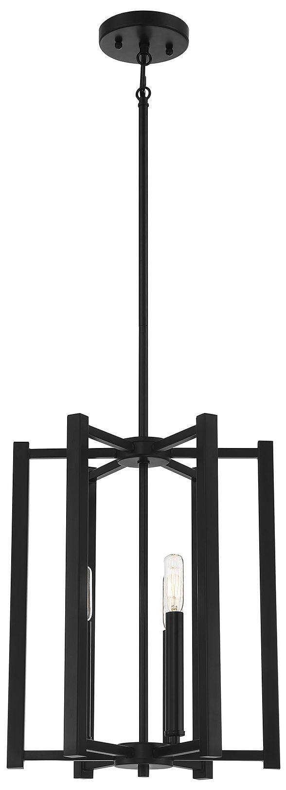 Image 5 Benson 3-Light Pendant in Matte Black more views