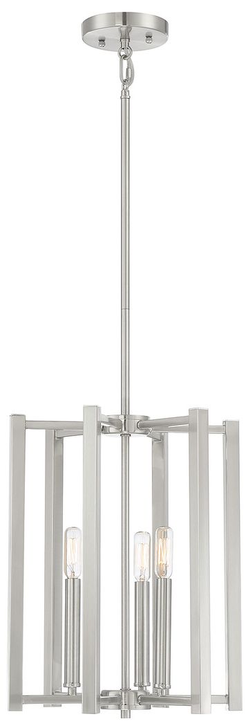 Benson 3-Light Pendant in Satin Nickel