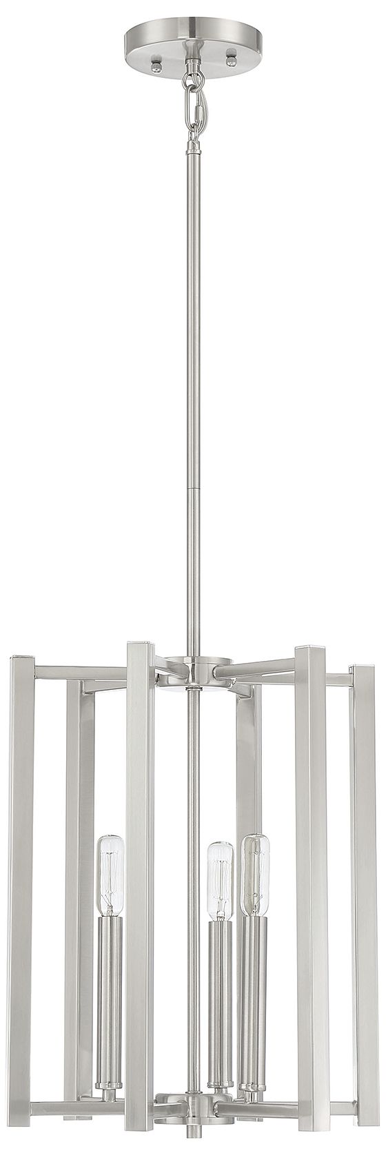 Image 2 Benson 3-Light Pendant in Satin Nickel more views