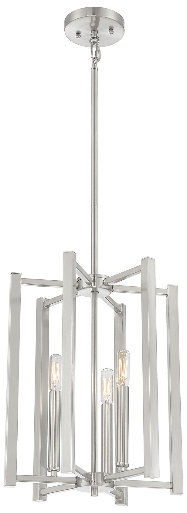 Image 3 Benson 3-Light Pendant in Satin Nickel more views
