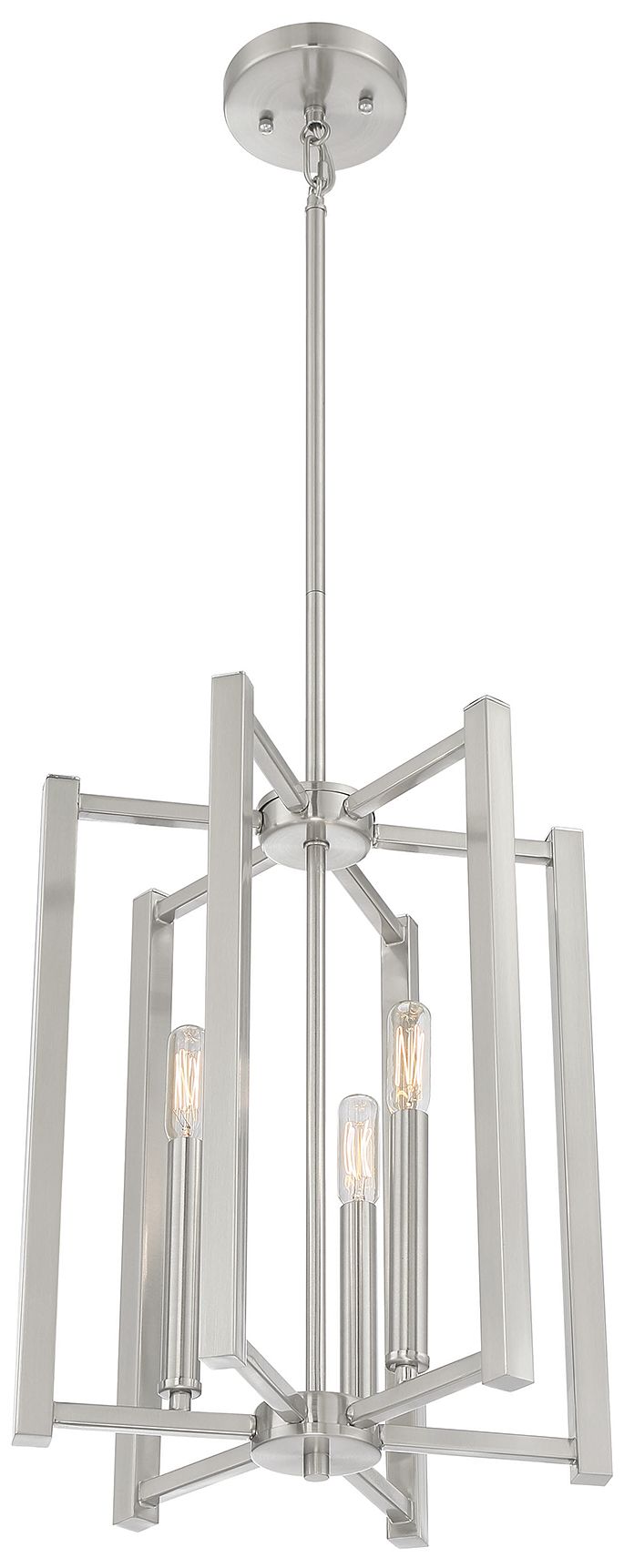 Image 4 Benson 3-Light Pendant in Satin Nickel more views