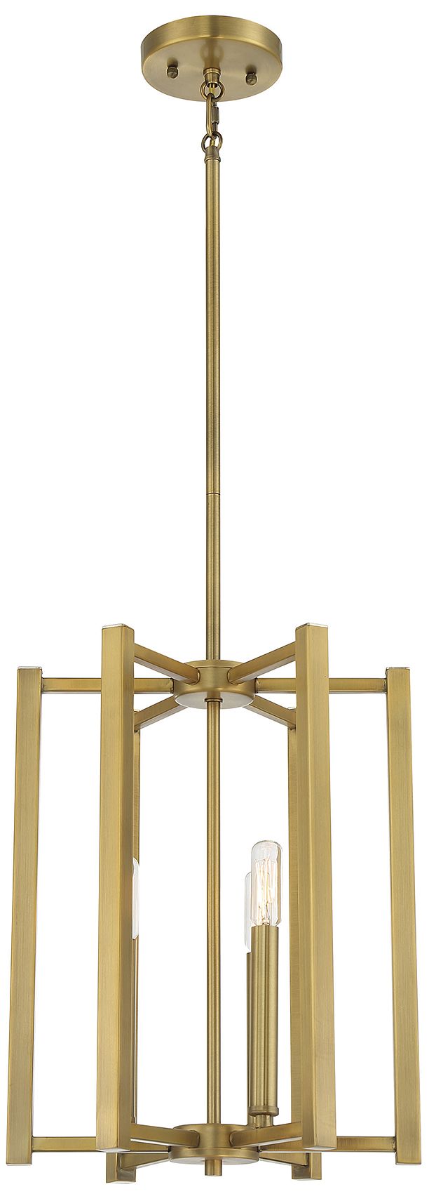 Image 5 Benson 3-Light Pendant in Warm Brass more views