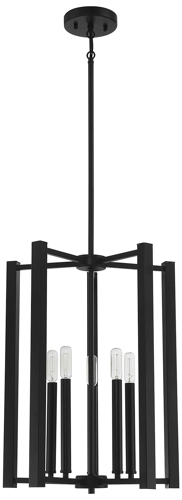 Image 2 Benson 5-Light Pendant in Matte Black more views