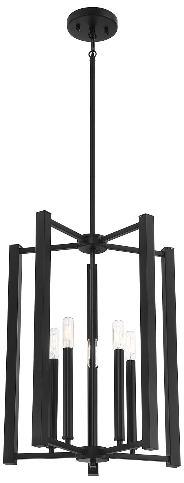 Image 3 Benson 5-Light Pendant in Matte Black more views