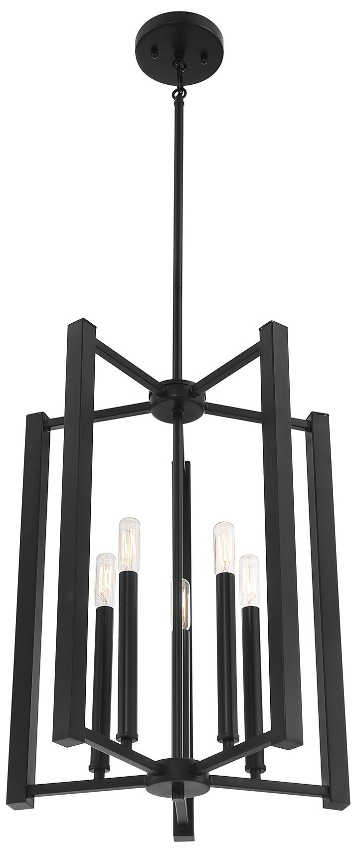 Image 4 Benson 5-Light Pendant in Matte Black more views