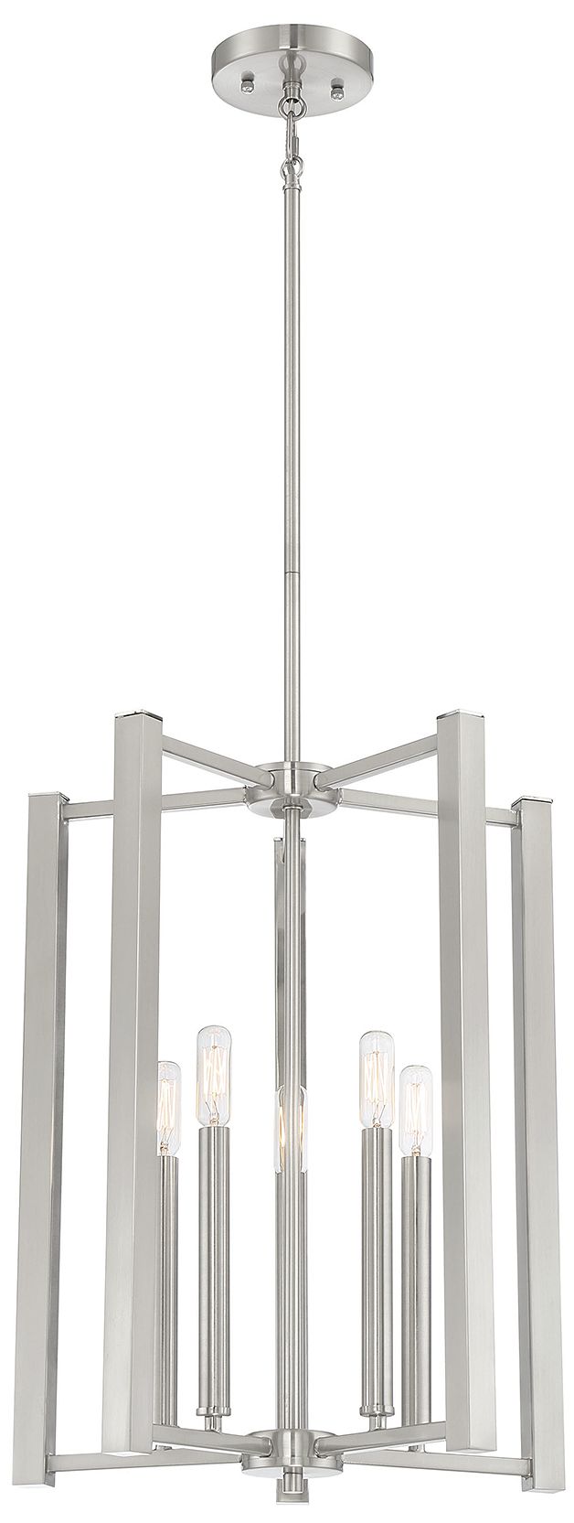 Thumbnail3 of Benson 5-Light Pendant in Satin Nickel more views