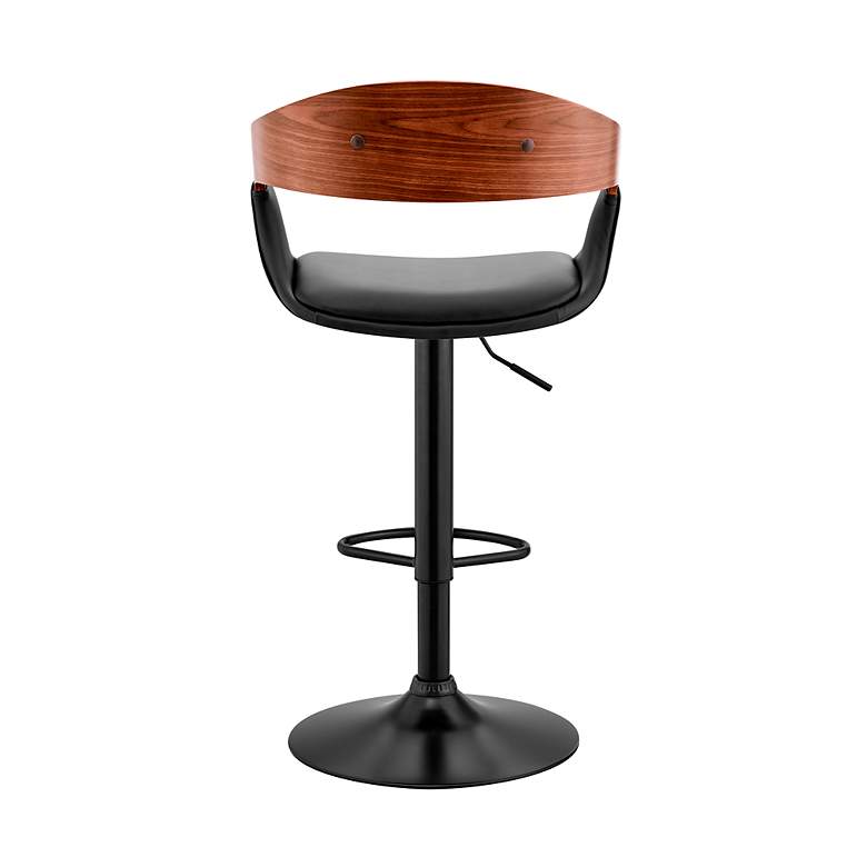 Image 5 Benson Adjustable Barstool in Black Finish with Black Faux Leather more views