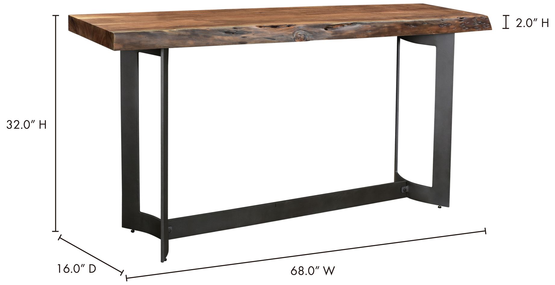 Image 5 Bent Console Table Brown more views