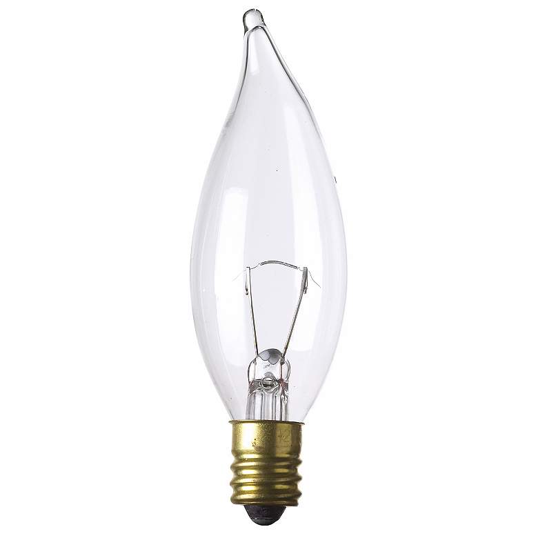 Image 1 Bent-Tip 15 Watt 12 Volt Candelabra Light Bulb