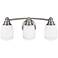 Bentley 18" Wide 3-Light Satin Nickel Bath Light