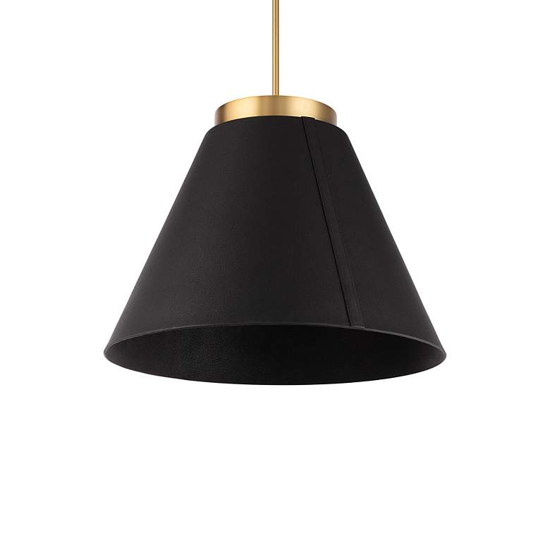 Image 2 Bentley 18"H x 24.13"W 1-Light Pendant in Black more views