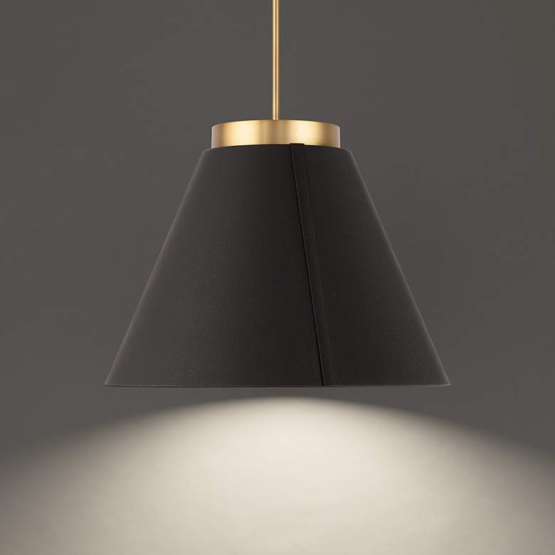 Image 3 Bentley 18"H x 24.13"W 1-Light Pendant in Black more views