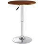 Bentley 23 1/2" Wide Wood and Chrome Adjustable Pub Table in scene
