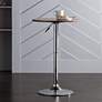Bentley 23 1/2" Wide Wood and Chrome Adjustable Pub Table in scene