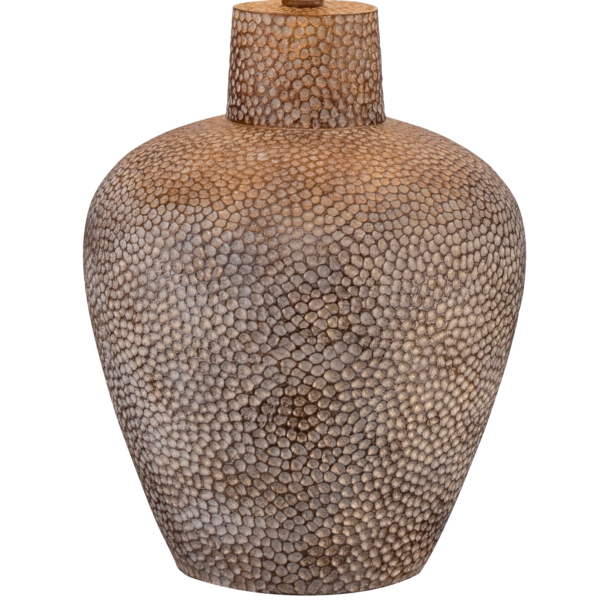 Image 6 Bentley 29" Brown Leaf Hammered Pot Rustic Table Lamp more views