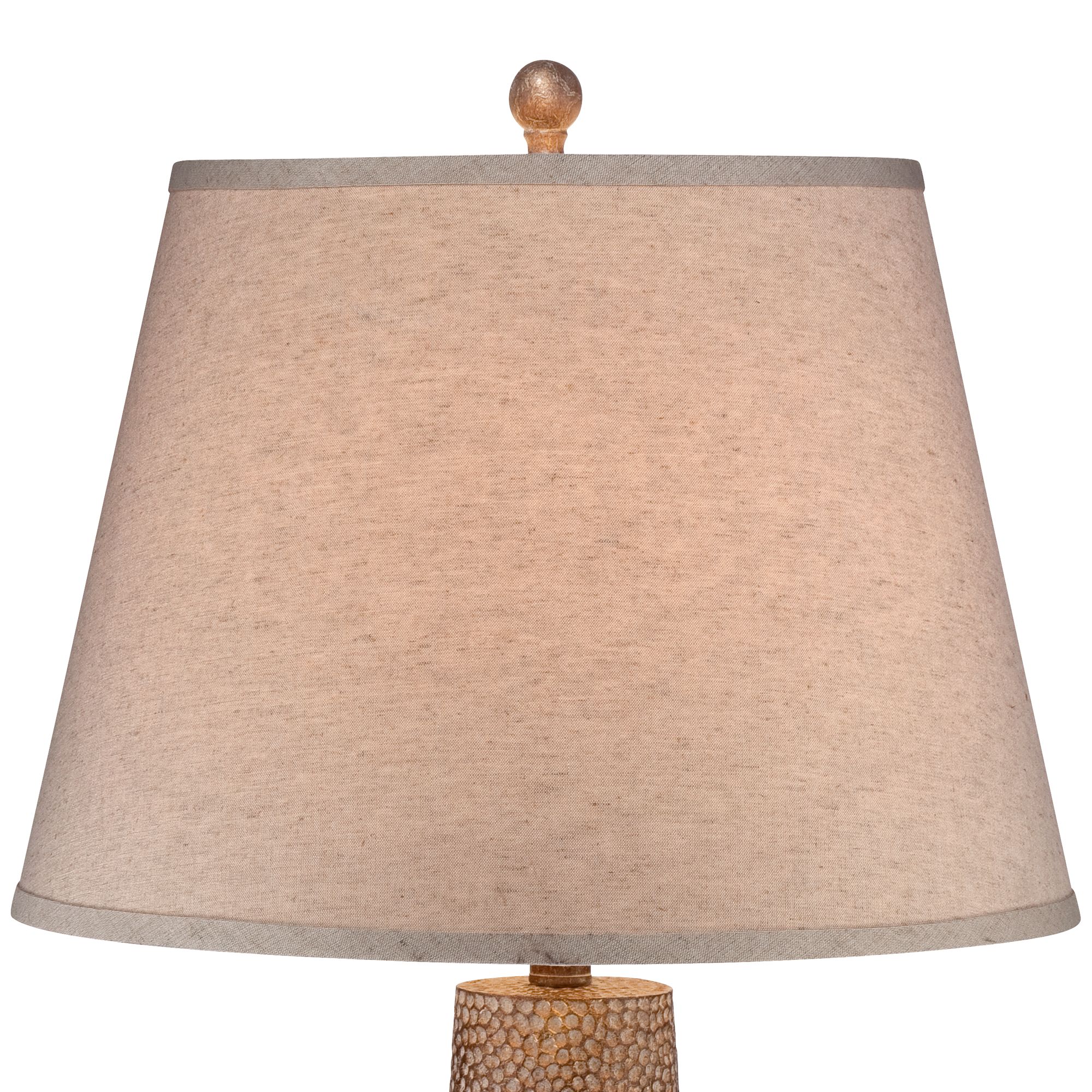 Image 5 Bentley 29" Brown Leaf Hammered Pot Rustic Table Lamp more views