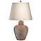 Bentley 29" Hammered Pot Table Lamp with Table Top Dimmer