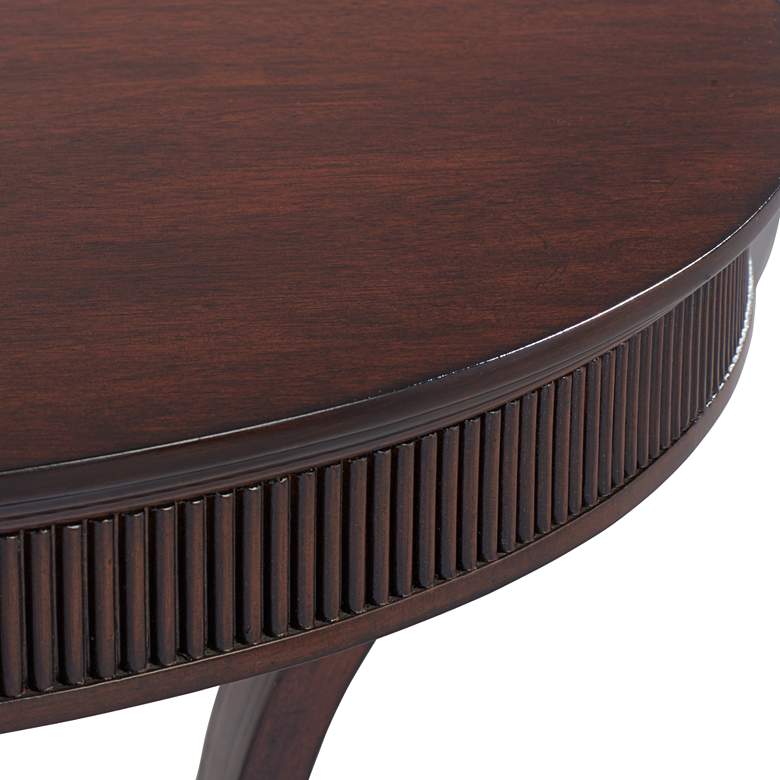 Image 3 Bentley 31 inch Wide Oak Wood Half-Round Console Table more views