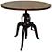 Bentley 36" Wide Chestnut Black Adjustable Crank Dining Table