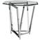 Bentley Beveled Glass Top and Chrome 3-Leg Accent Table