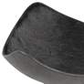 Bentley Black Hair on Hide Leather 10" Wide Decorative Bowl