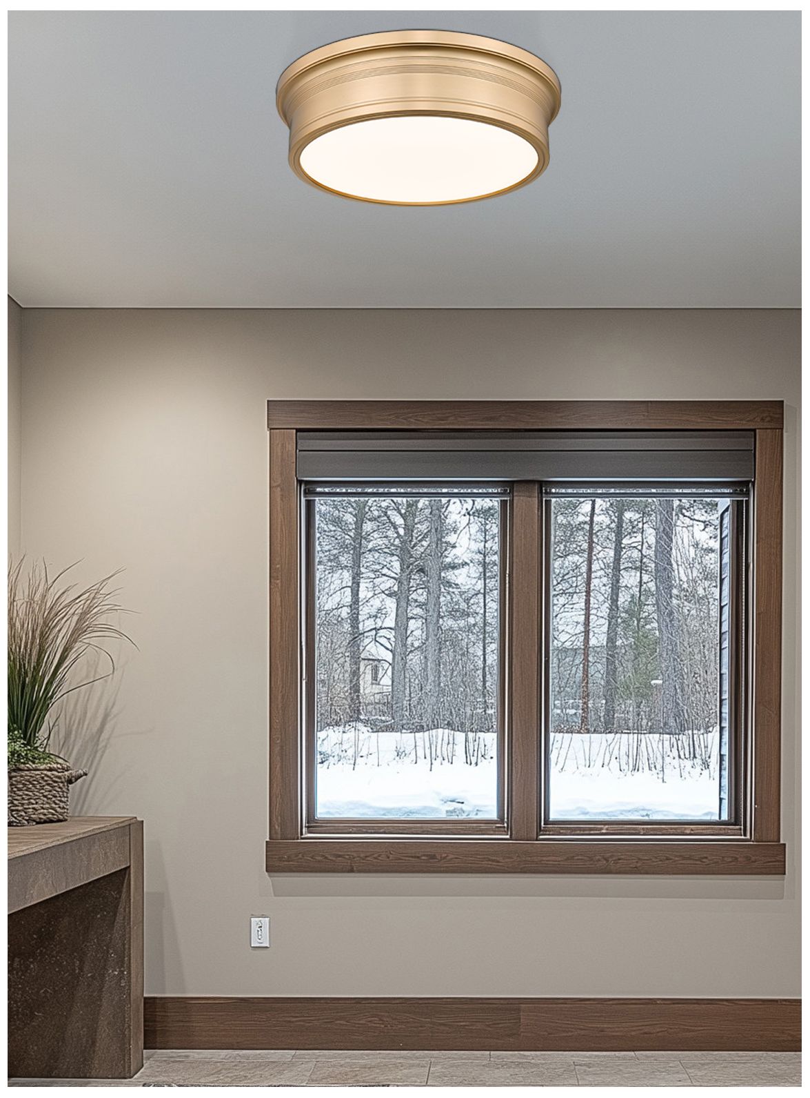 Image 2 Bentley by Z-Lite 16 inch Modern Gold 1 Light Flush Mount more views