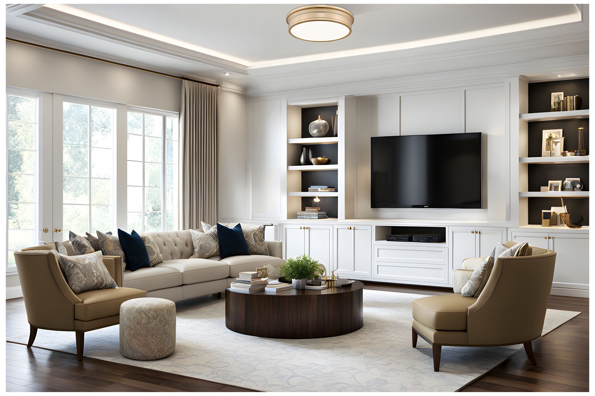 Image 3 Bentley by Z-Lite 20 inch Modern Gold 1 Light Flush Mount more views