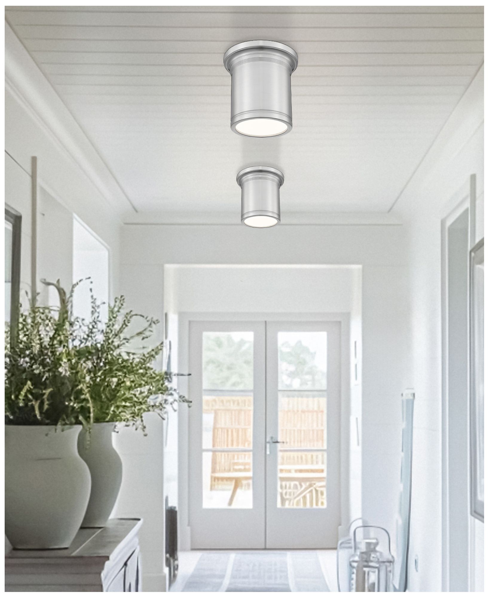 Image 3 Bentley by Z-Lite 8 inch Brushed Nickel 1 Light Flush Mount more views