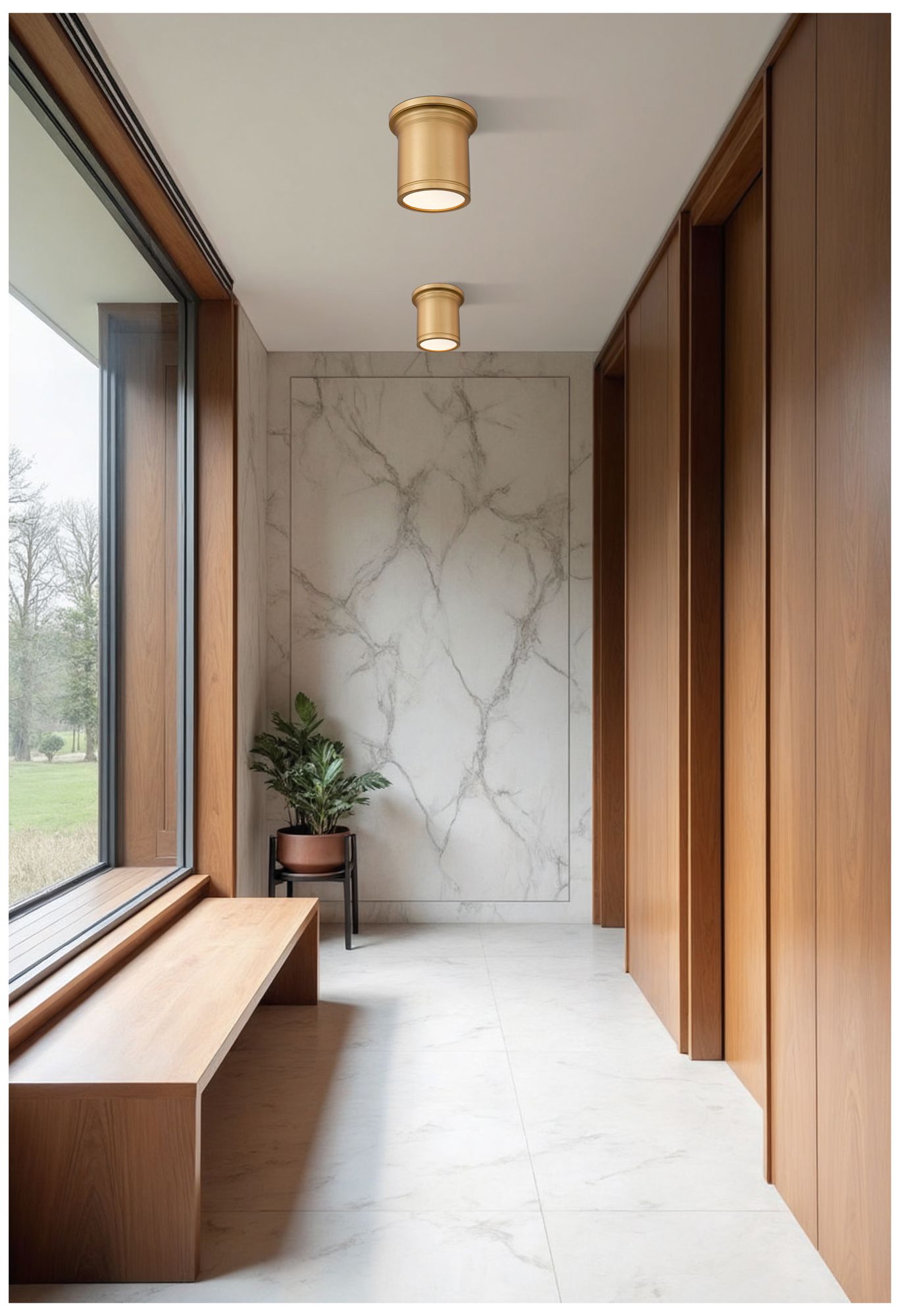 Image 3 Bentley by Z-Lite 8 inch Modern Gold 1 Light Flush Mount more views