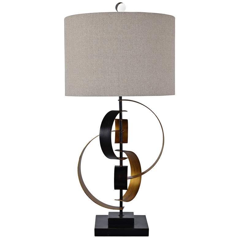Image 1 Bentley Dark Bronze and Gold Free Form Sculpture Table Lamp
