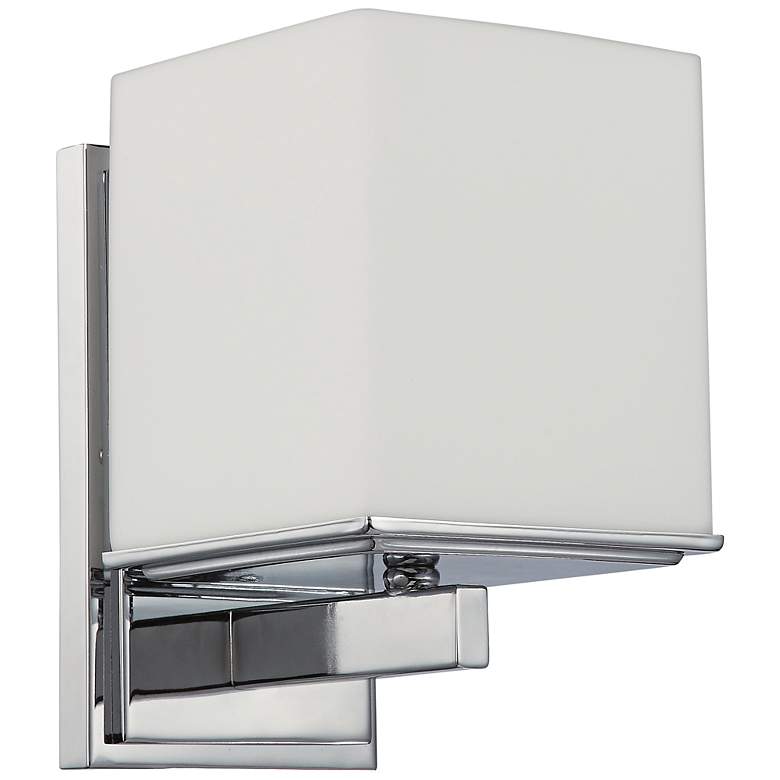 Image 1 Bento; 1 Light; Vanity Fixture with Satin White Glass