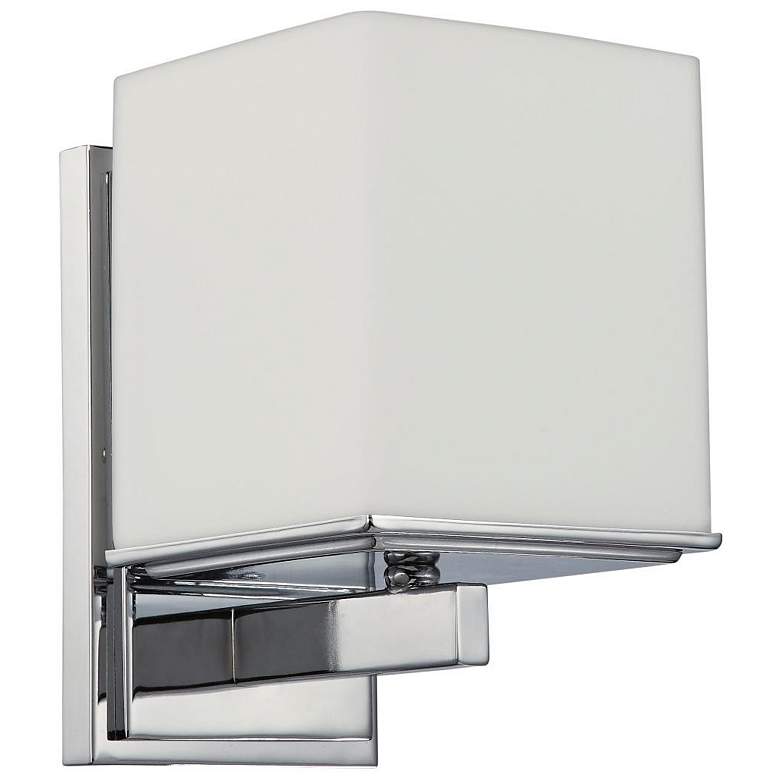 Image 3 Bento; 1 Light; Vanity Fixture with Satin White Glass more views