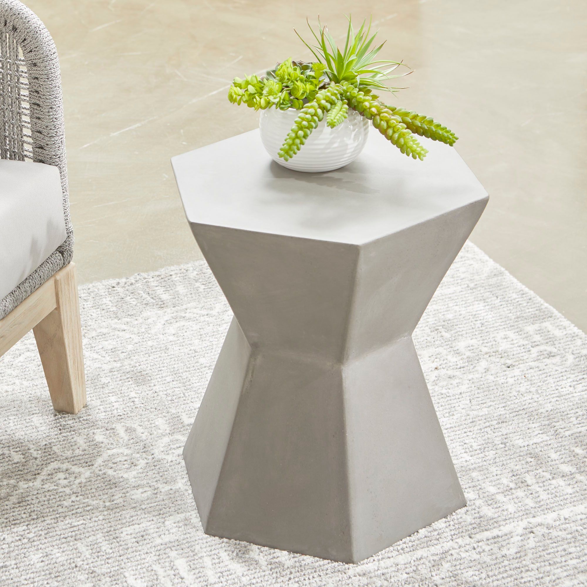 hexagon accent table