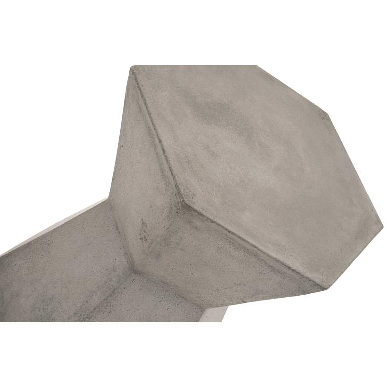 Image 5 Bento 17 1/2 inch Wide Slate Gray Concrete Hexagon Accent Table more views