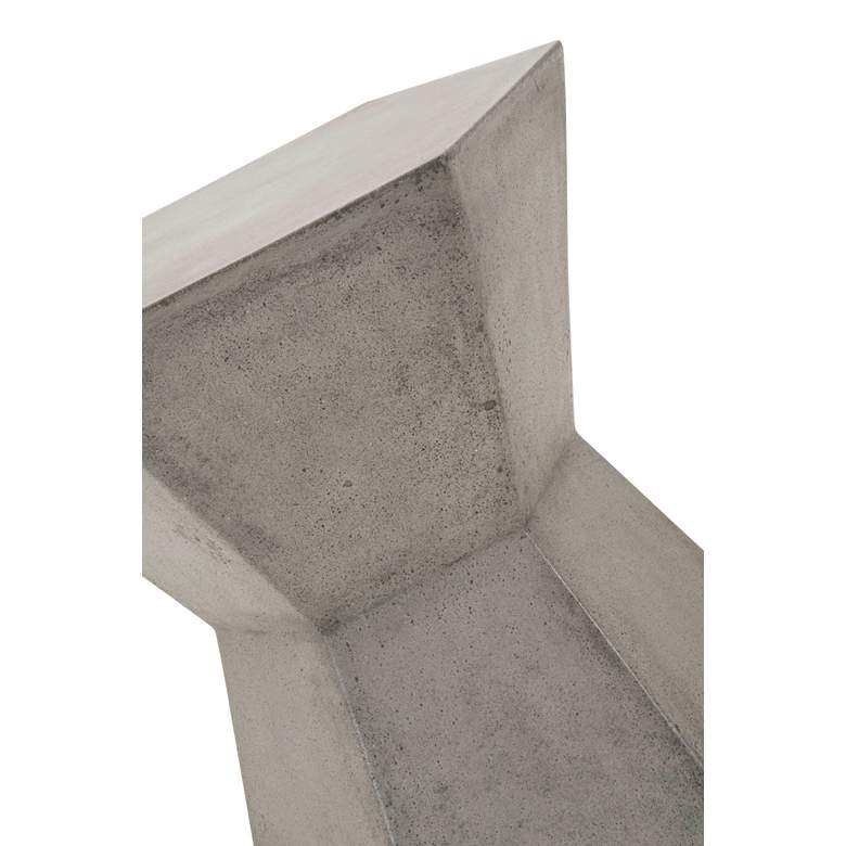 Image 6 Bento 17 1/2 inch Wide Slate Gray Concrete Hexagon Accent Table more views