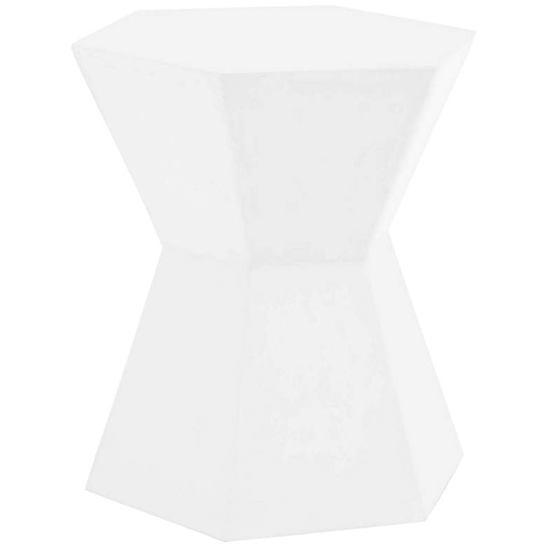 Image 2 Bento 17 1/2"W Ivory Sealed Concrete Hexagon Accent Table more views