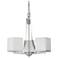 Bento 20 1/4" Wide Polished Chrome 3-Light Chandelier