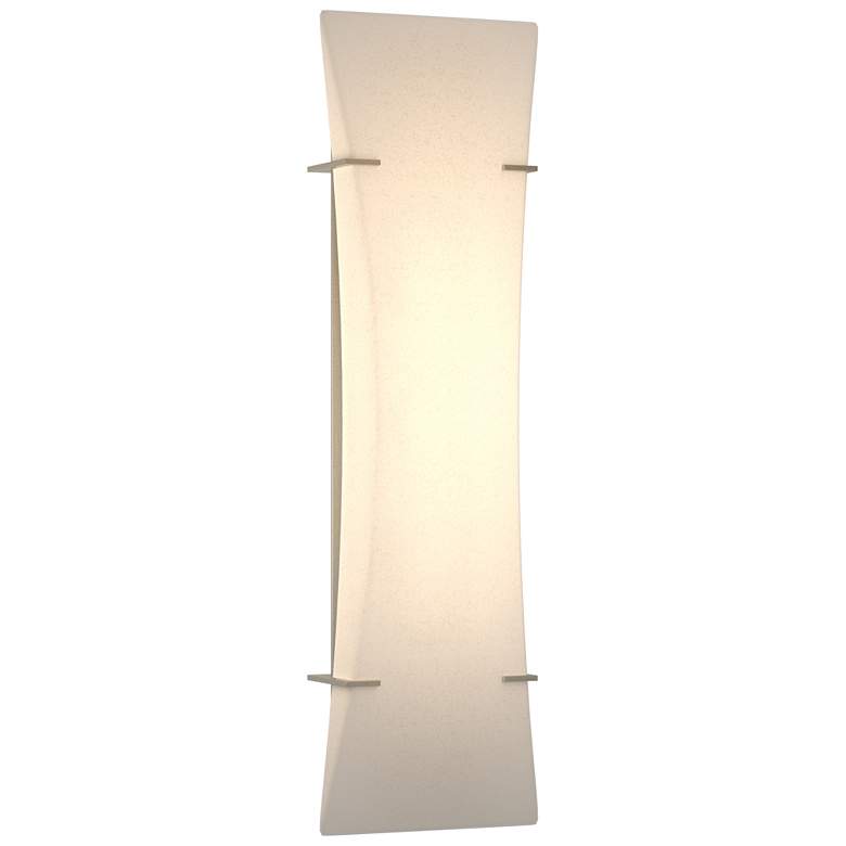 Image 1 Bento 24.9" High Vintage Platinum Sconce With Spun Frost Shade